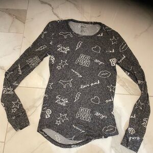 PINK Victoria's Secret Charcoal Graphic Tee